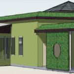 Early conceptual rendering of renovated school