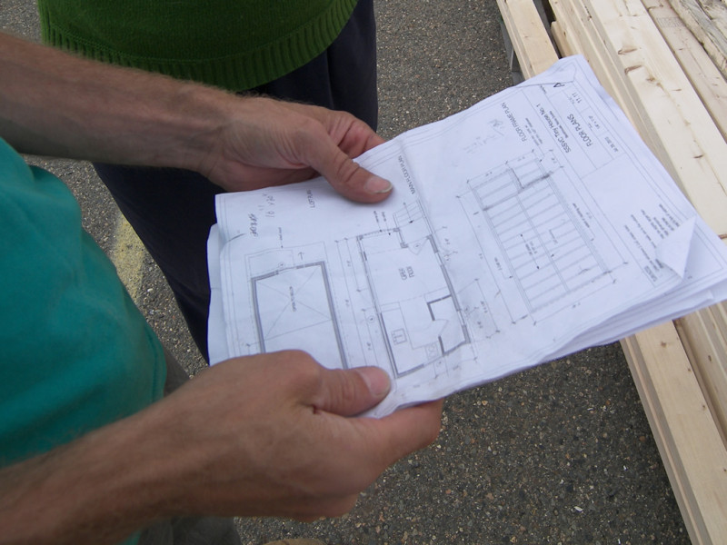 Consulting the plans